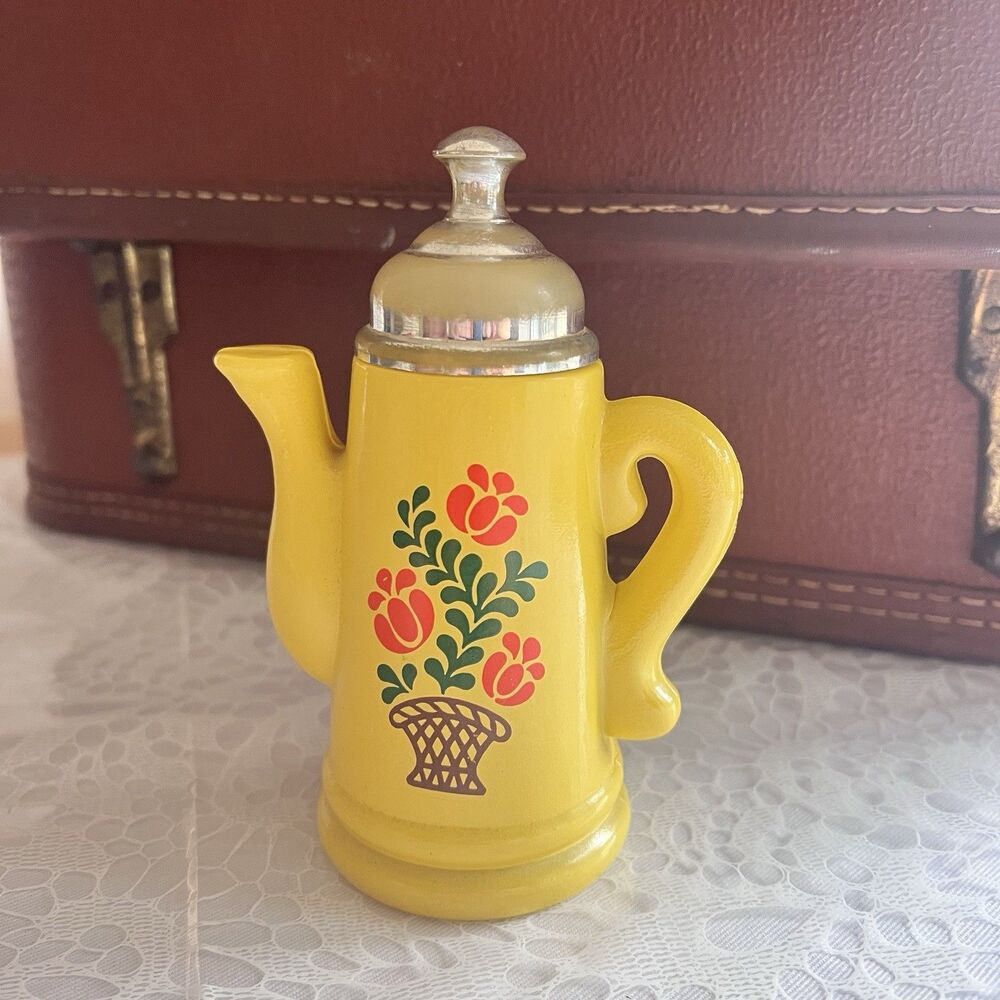 Avon Vtg 70s Koffee Klatch Yellow Field Flowers Foaming Bath Oil Full Bottle 5oz